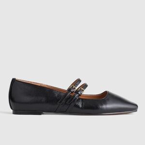 Madewell Black Double-Strap Pointed Ballet Flats